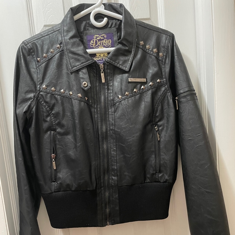 Kick ass faux leather studded jacket 🖤 Great condition